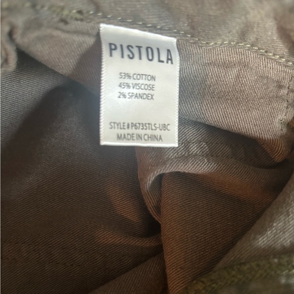 PISTOLA Olive Camouflage Cargo Utility Pants High Rise Relaxed Trousers Sz 33 - Picture 6 of 12